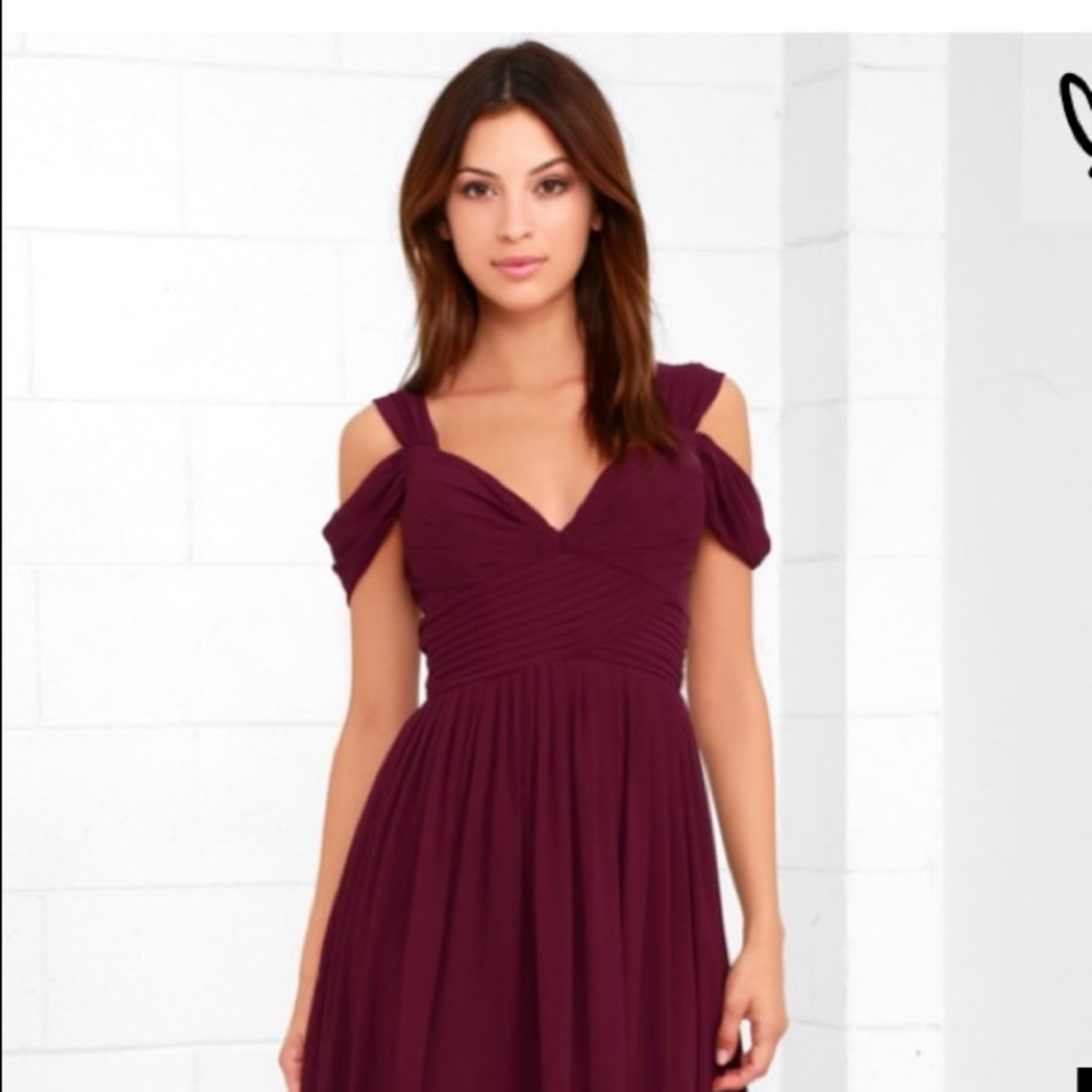 Lulus Make Me Move Burgundy Maxi Dress